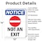 Signmission Exit Sign, Aluminum, 10 in W, 14 in H, Not An Exit OS-2PACK-NS-A-1014-V-15166 - alternate 2